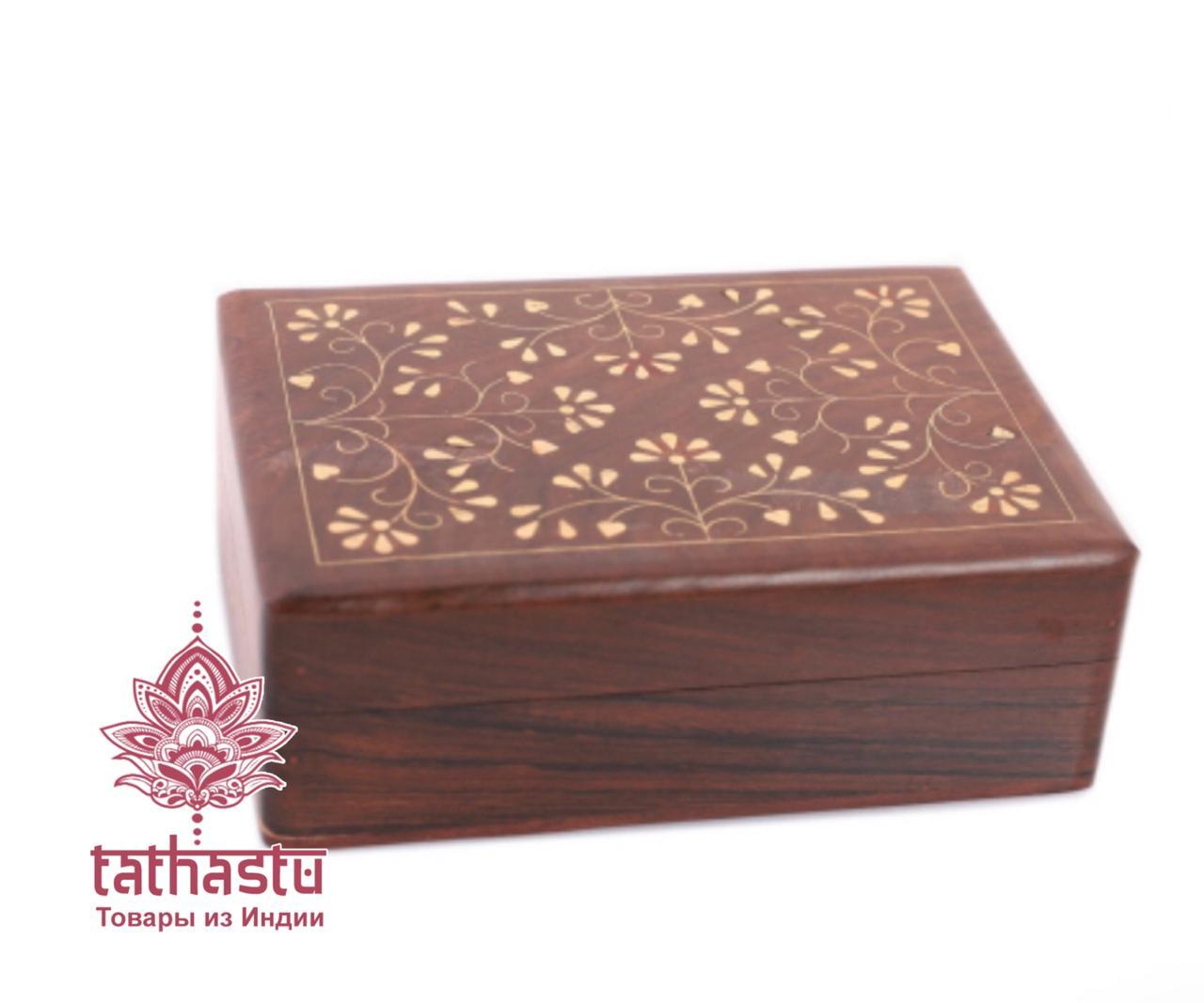 Tathastu Благородная деревянная шкатулка. Tathastu товары и индии
